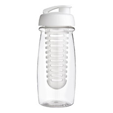 Borraccia sportiva H2O Pulse® da 600 ml con infusore - colore Trasparente/Bianco