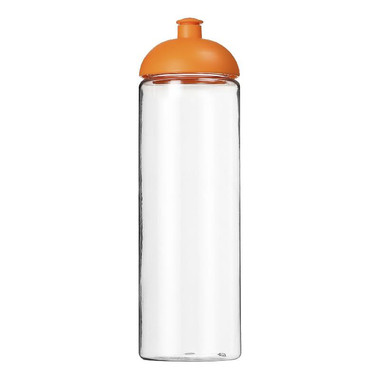 Borraccia sportiva H2O Vibe con coperchio a cupola - colore Trasparente/Arancio