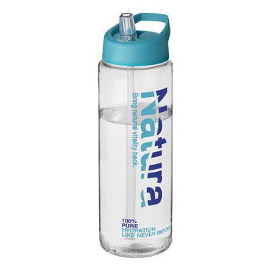 Borraccia sportiva H2O Vibe a parete singola - colore Trasparente/Azzurro Acqua