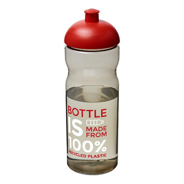 Borraccia sportiva H2O ECO con coperchio a cupola - colore Carboncino/Rosso