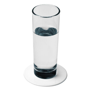 Sottobicchiere rotondo in plastica - colore Bianco