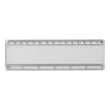 Righello cm 15 con inserto stampato su carta - colore Trasparente