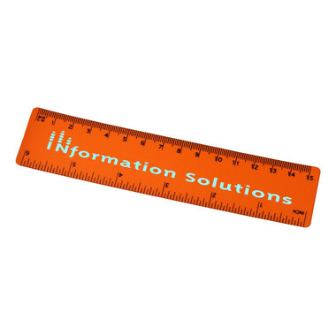 Righello flessibile in plastica leggera 15 cm - colore Arancio