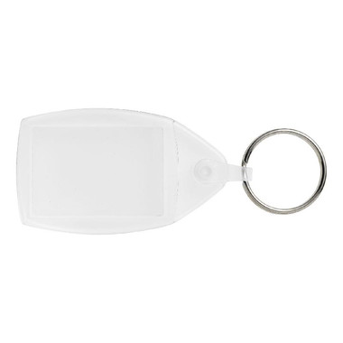 Portachiavi con clip in plastica - colore Trasparente