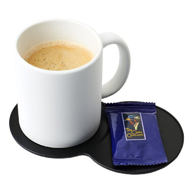Sottobicchiere ampio per due bevande - colore Nero