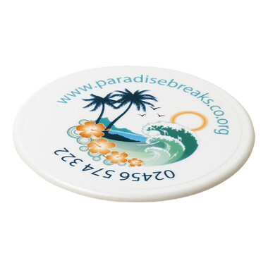 Sottobicchiere rotondo in plastica - colore Bianco