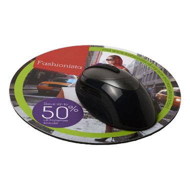 Tappetino per mouse Q-Mat® rotondo - colore Nero