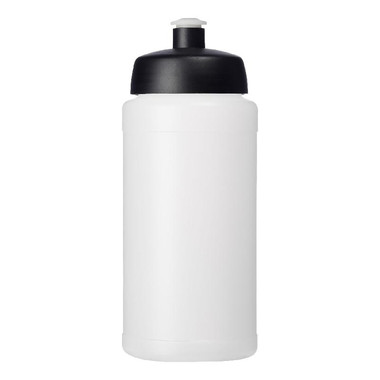 Borraccia sportiva Baseline® Plus da 500 ml coperchio a cupola - colore Trasparente/Nero