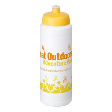 Borraccia Baseline® Plus da 750ml con coperchio a scatto - colore Bianco/Giallo