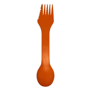 Cucchiaio, forchetta e coltello 3 in 1 - colore Arancio
