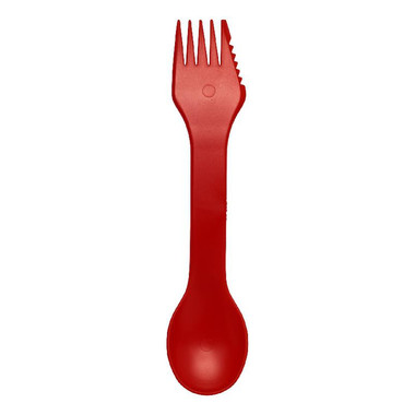 Cucchiaio, forchetta e coltello 3 in 1 - colore Rosso