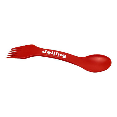 Cucchiaio, forchetta e coltello 3 in 1 - colore Rosso