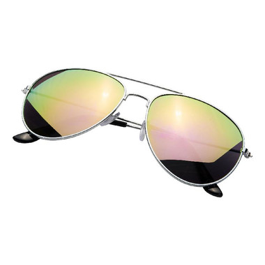 Occhiali a goccia con lenti a specchio colorate - colore Verde