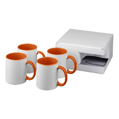 Set regalo di quattro tazze Jonsy - colore Arancio