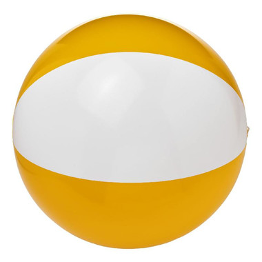 Pallone da spiaggia a tinta unita - colore Giallo/Bianco