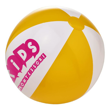 Pallone da spiaggia a tinta unita - colore Giallo/Bianco