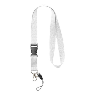 Lanyard porta cellulare  con fibbia rimovibile - colore Bianco