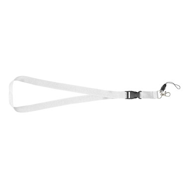 Lanyard porta cellulare  con fibbia rimovibile - colore Bianco