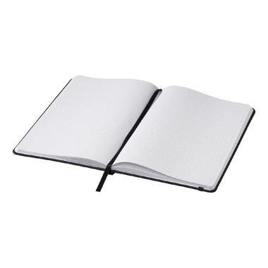 Blocco note A5 con pagine punteggiate - colore Nero