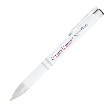 Penna a sfera in ABS Jaky - colore Bianco