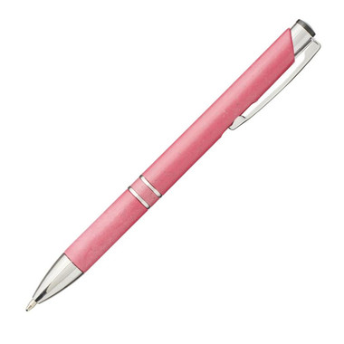 Penna a sfera in ABS e paglia di grano - colore Magenta