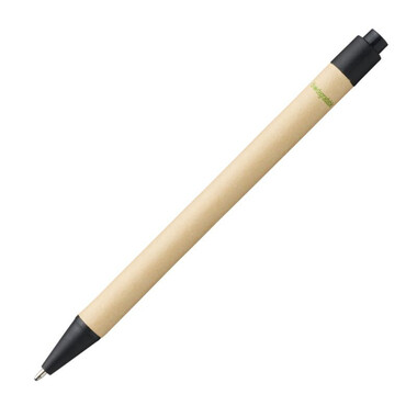 Penna a sfera in plastica derivata dal mais - colore Nero