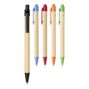Penna a sfera in plastica derivata dal mais - colore Nero