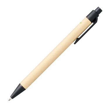 Penna a sfera in plastica derivata dal mais - colore Nero