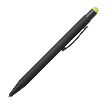 Penna a sfera capacitiva in gomma - colore Nero/Lime