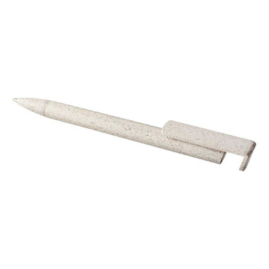 Penna con supporto in paglia di grano - colore Cream