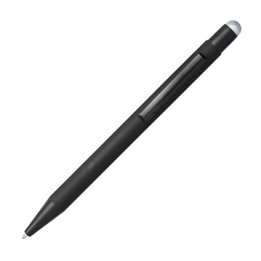 Penna a sfera capacitiva in gomma - colore Nero/Argento
