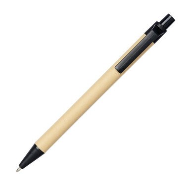 Penna a sfera in plastica derivata dal mais - colore Nero