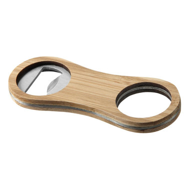 Apribottiglie in bamboo e acciaio inox - colore Legno