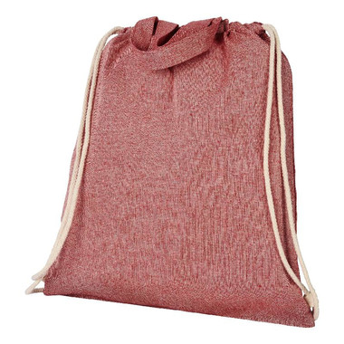 Sacca con cordoncino e manici 150 gr - colore Rosso Heather