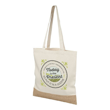 Shopper in juta e cotone - colore Natural