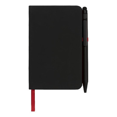 Blocco note piccolo con bordi colorati - colore Nero/Rosso