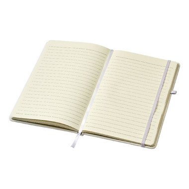 Blocco note con copertina soft touch - colore Bianco