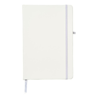 Blocco note con copertina soft touch - colore Bianco