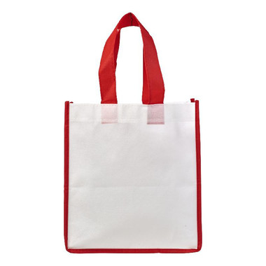 Shopper piccola Raimbow - colore Bianco/Rosso