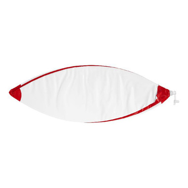 Pallone da spiaggia solido e trasparente - colore Bianco/Rosso