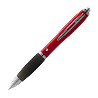 Penna a sfera Clap - colore Rosso/Nero