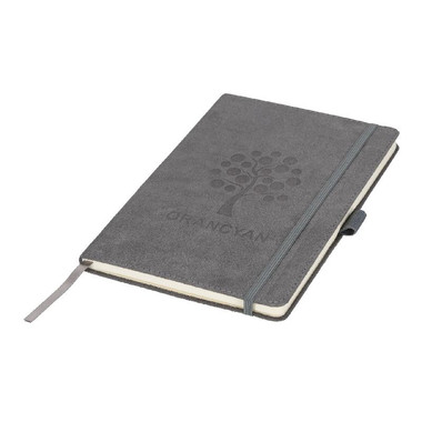 Blocco note A5 in pelle scamosciata - colore Grigio