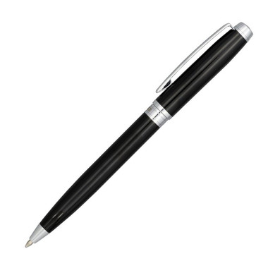 Penna a sfera in sacchetto vellutato - colore Nero
