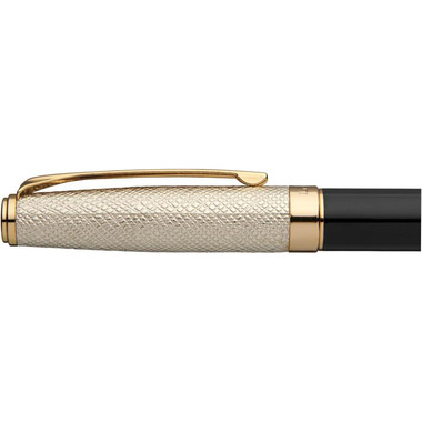 Penna a sfera con tappo color oro - colore Nero/Oro