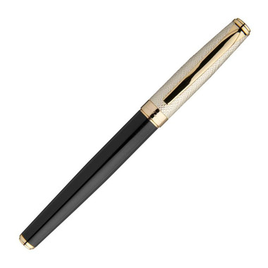 Penna a sfera con tappo color oro - colore Nero/Oro