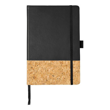 Blocco note A5 in Tpu e sughero - colore Nero