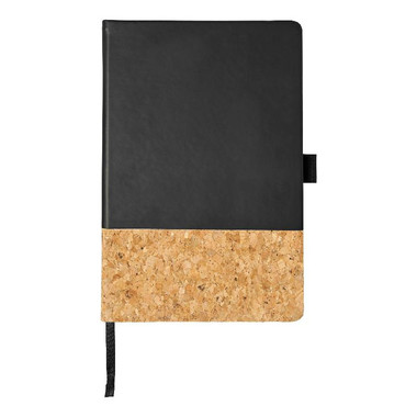 Blocco note A5 in Tpu e sughero - colore Nero