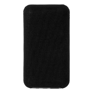 Power bank wireless in bambù e tessuto - colore Legno/Nero