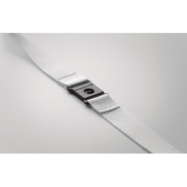 Lanyard in RPET colore bianco