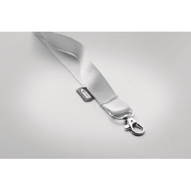 Lanyard in RPET colore bianco